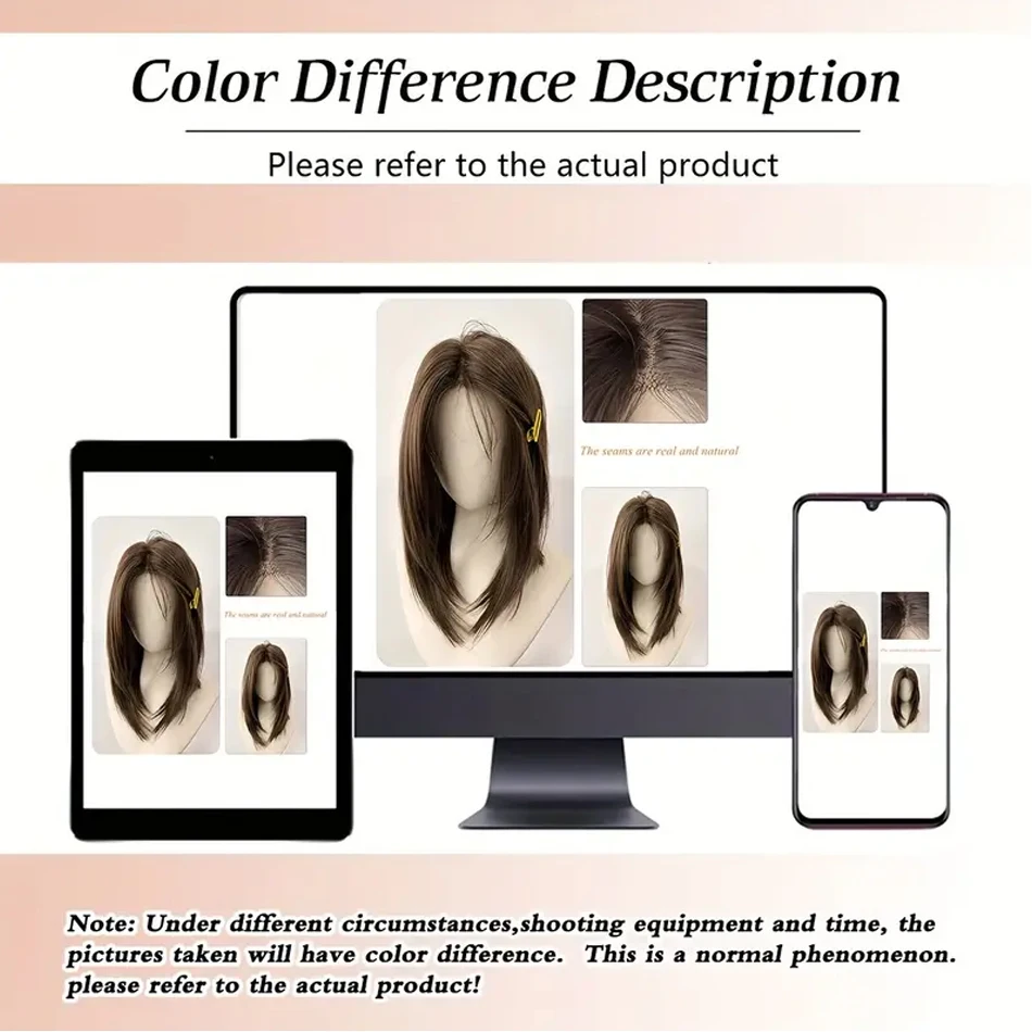 매일 사용을 위한 합성 밥 가발 코스프레 레이스 프론트가 있는 스트레이트 레이어드 가발 8자리 앞머리가 있는 노화를 줄이는 달콤한 가발