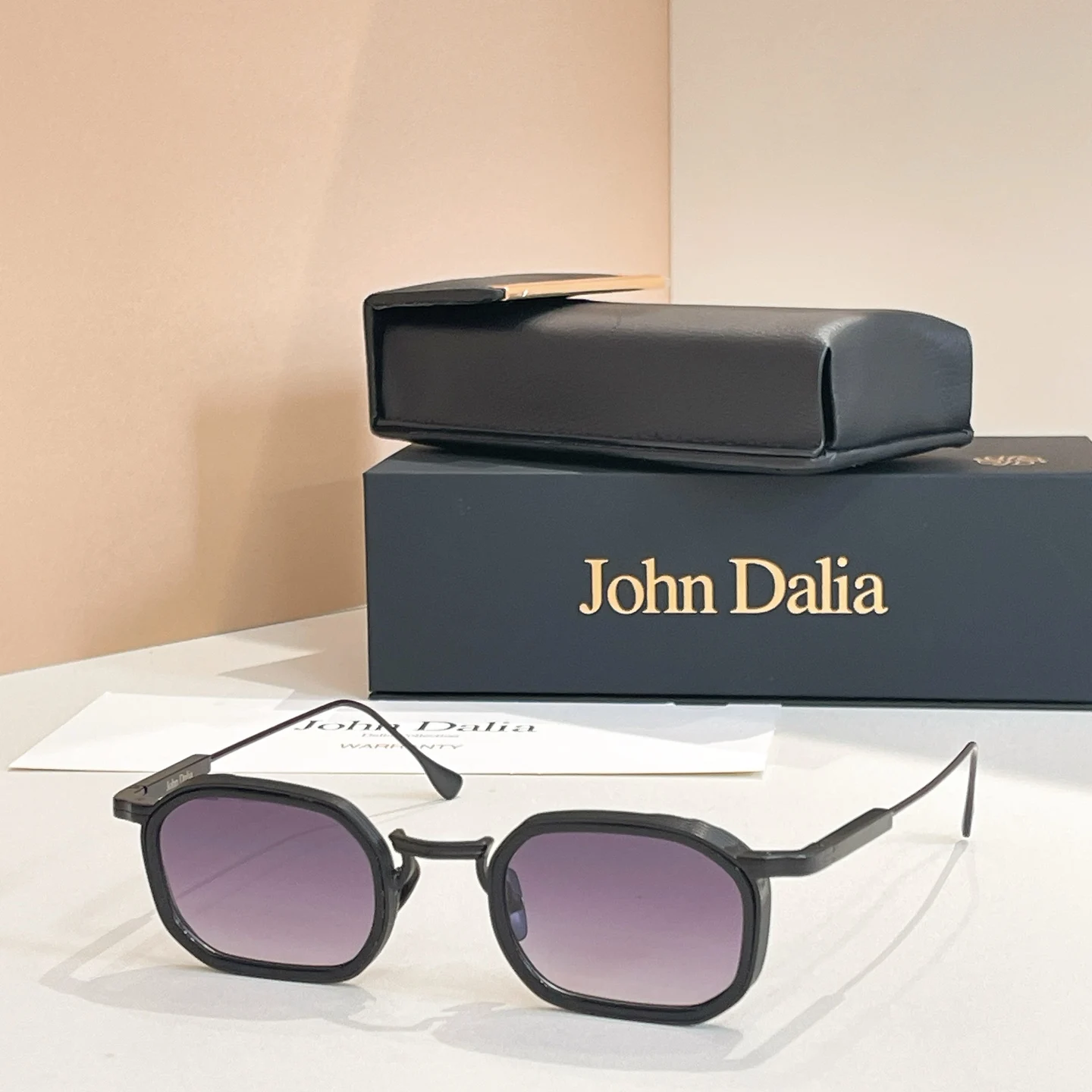 Voor JOHN DALIA JD SAMUEL Top Hoge Kwaliteit Zonnebrillen voor Heren Legering+Acetaat Montuur Modieus Design Zonnebrillen voor Dames met doos