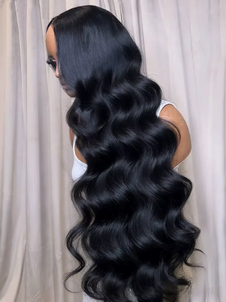 

30-32-дюймовые кудрявые парики из натуральных волос, без клея, 5x5, 13x6 HD кружевной фронтальный топ, глубокая волна, черный цвет, предварительно прорезанные, 300% плотность, для женщин