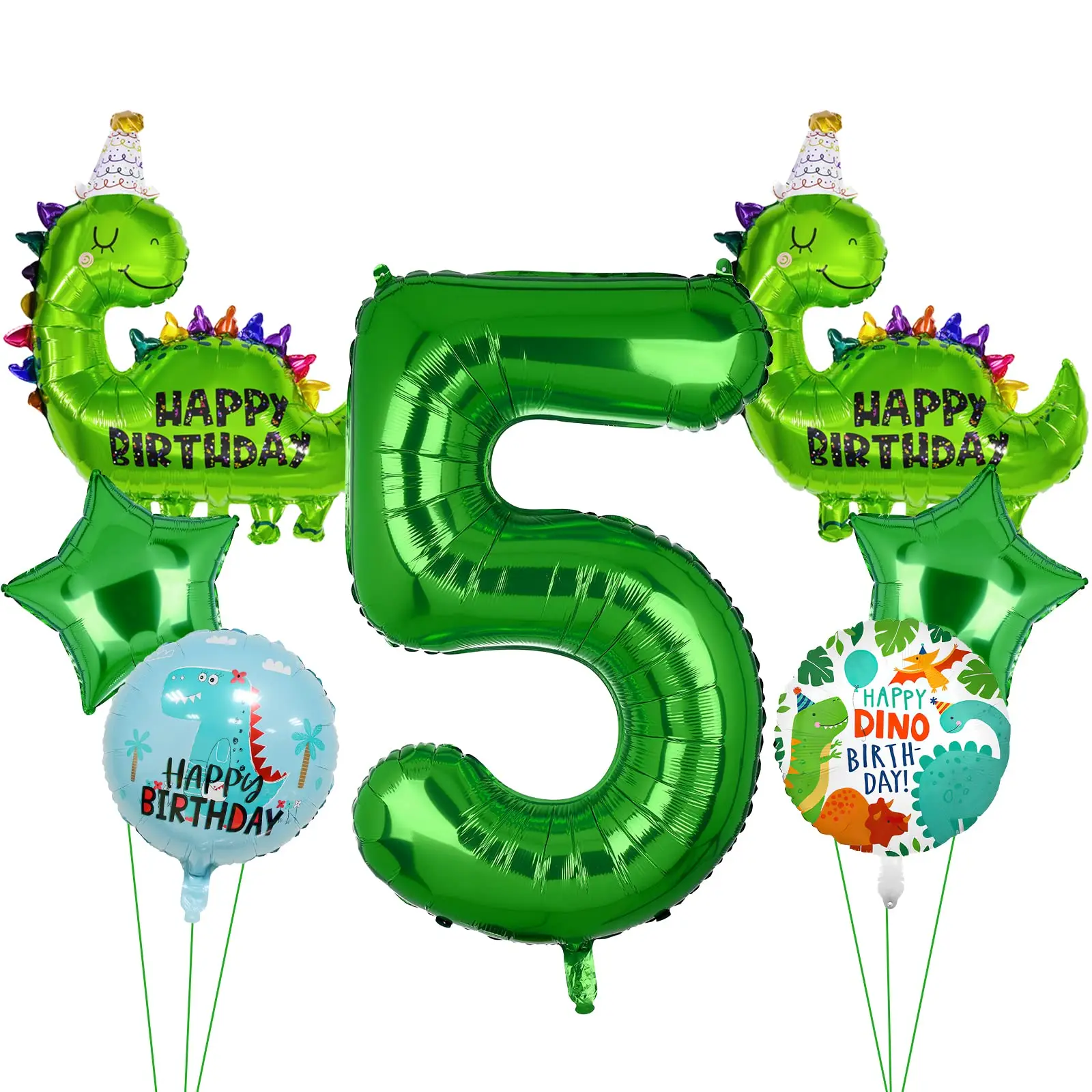 7Pcs Dinosaur Ballo…