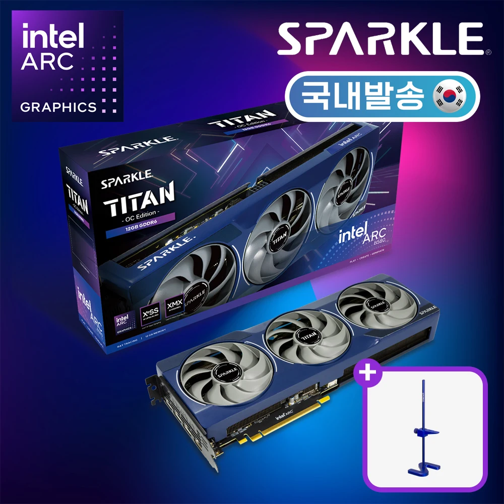 SPARKLE Intel Arc B580 BattleMage TITAN OC GDDR6 12GB