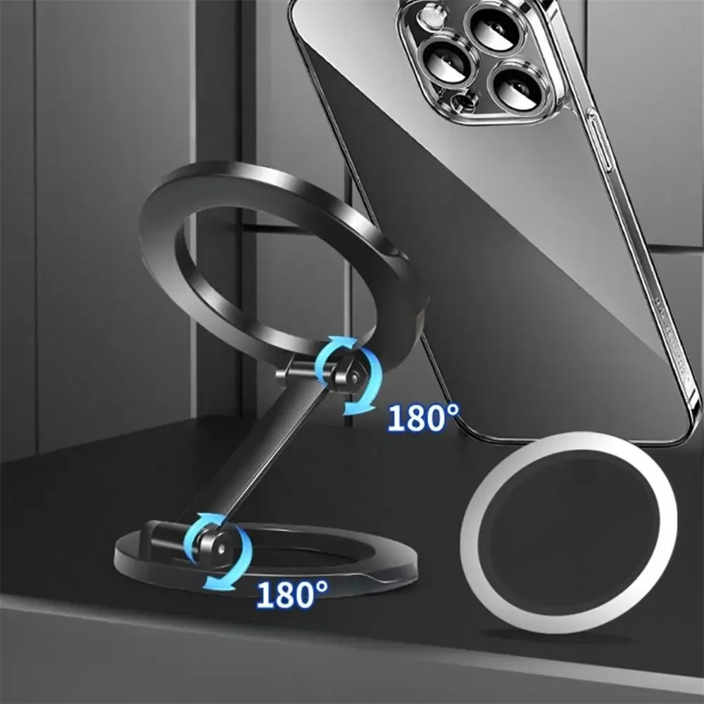VBNBV 2025 Magsafe 체육관 러닝 머신을위한 새로운 접이식 전화 홀더 스마트 폰용 범용 접이식 자동차 홀더 마그네틱 스탠드