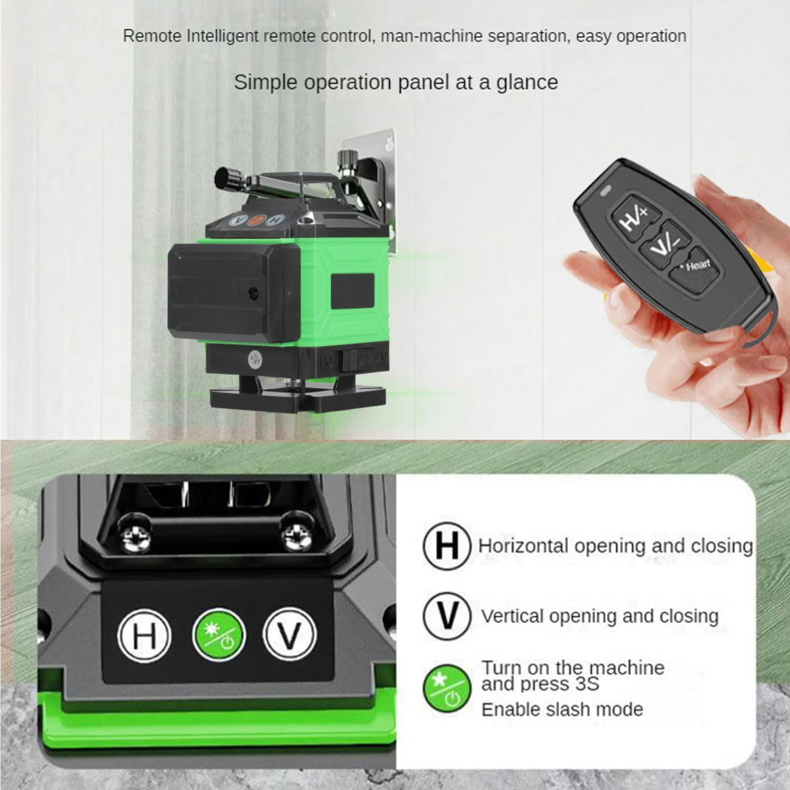 16 خطًا 4D مستوى الليزر 3 °   أداة تسوية وظيفة التسوية الذاتية خط ملصق حائط أرضي متعدد الاتجاهات مع حامل ثلاثي القوائم