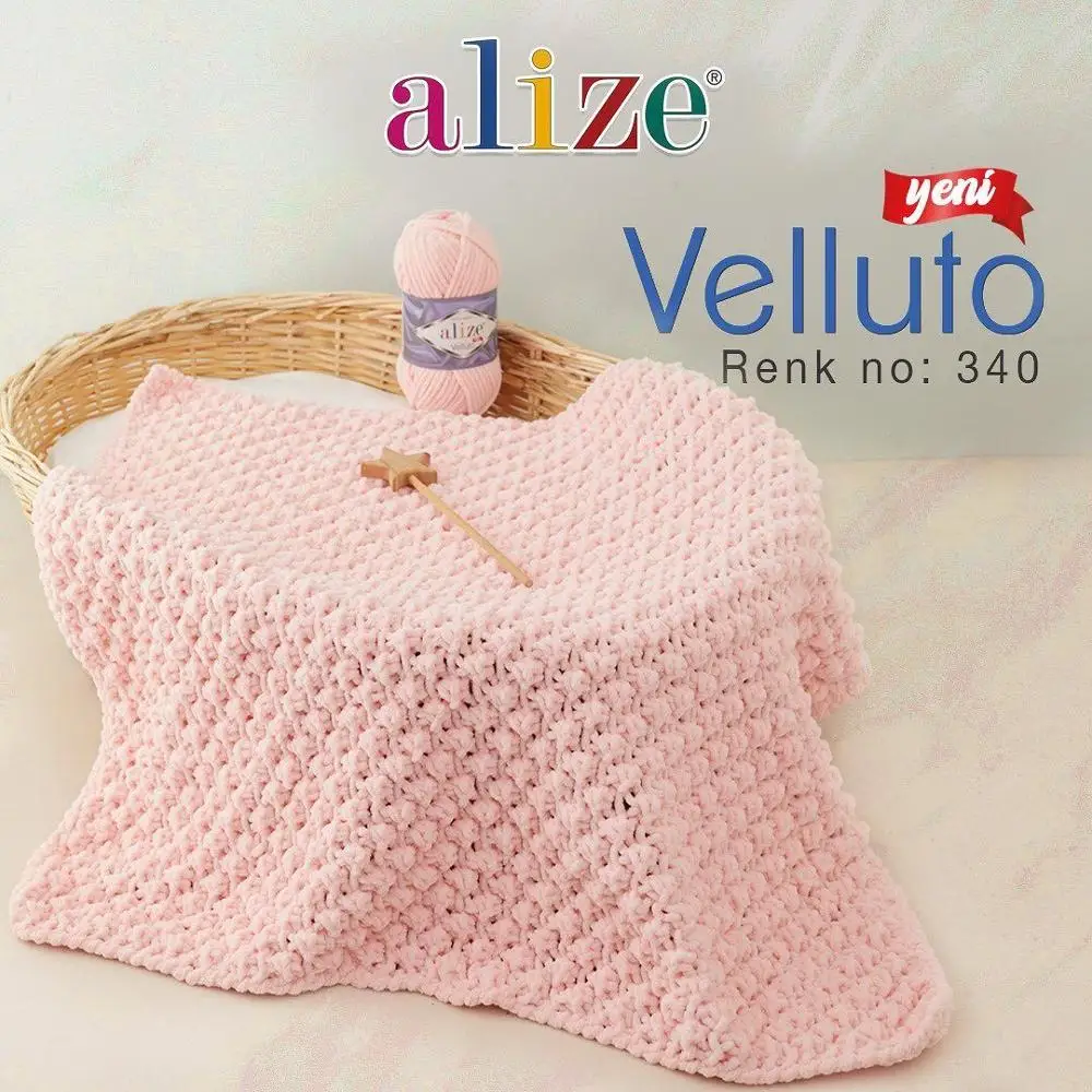 Alize Velluto Chunky Baby Yarn Soft Bulky Thick Knitting Crochet Toys Velvet Chenille Amigurumi Blanket Wool Cotton Dolphin Milk