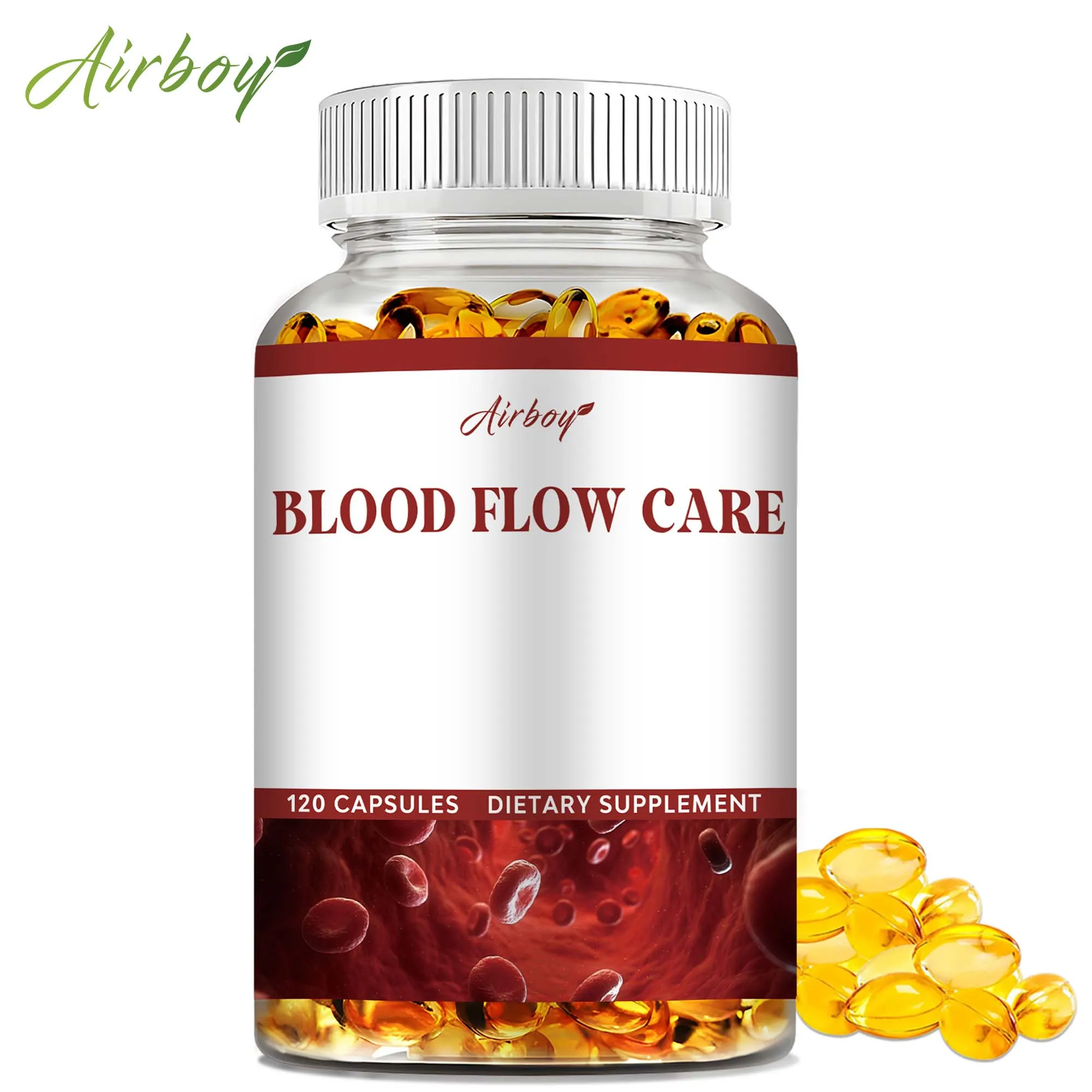 Blood Circulation - Helps Balance Blood Pressure, Improve Blood Flow, Heart and Brain Health, Balance Cholesterol - 120 Capsules