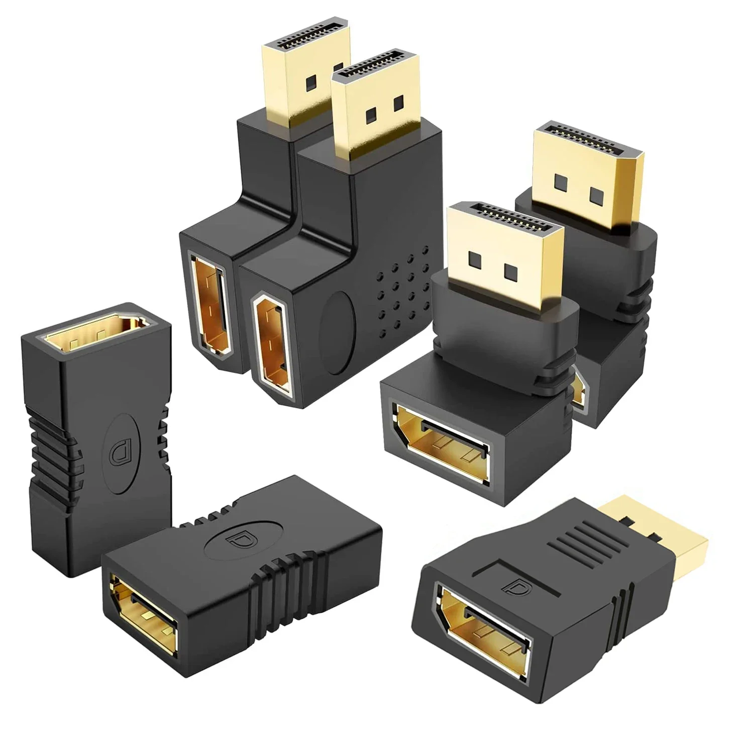 Displayport – adaptateur 90 degrés, connecteur convertisseur mâle à femelle, vidéo HD pour moniteur d'ordinateur portable, projecteur HDTV DP