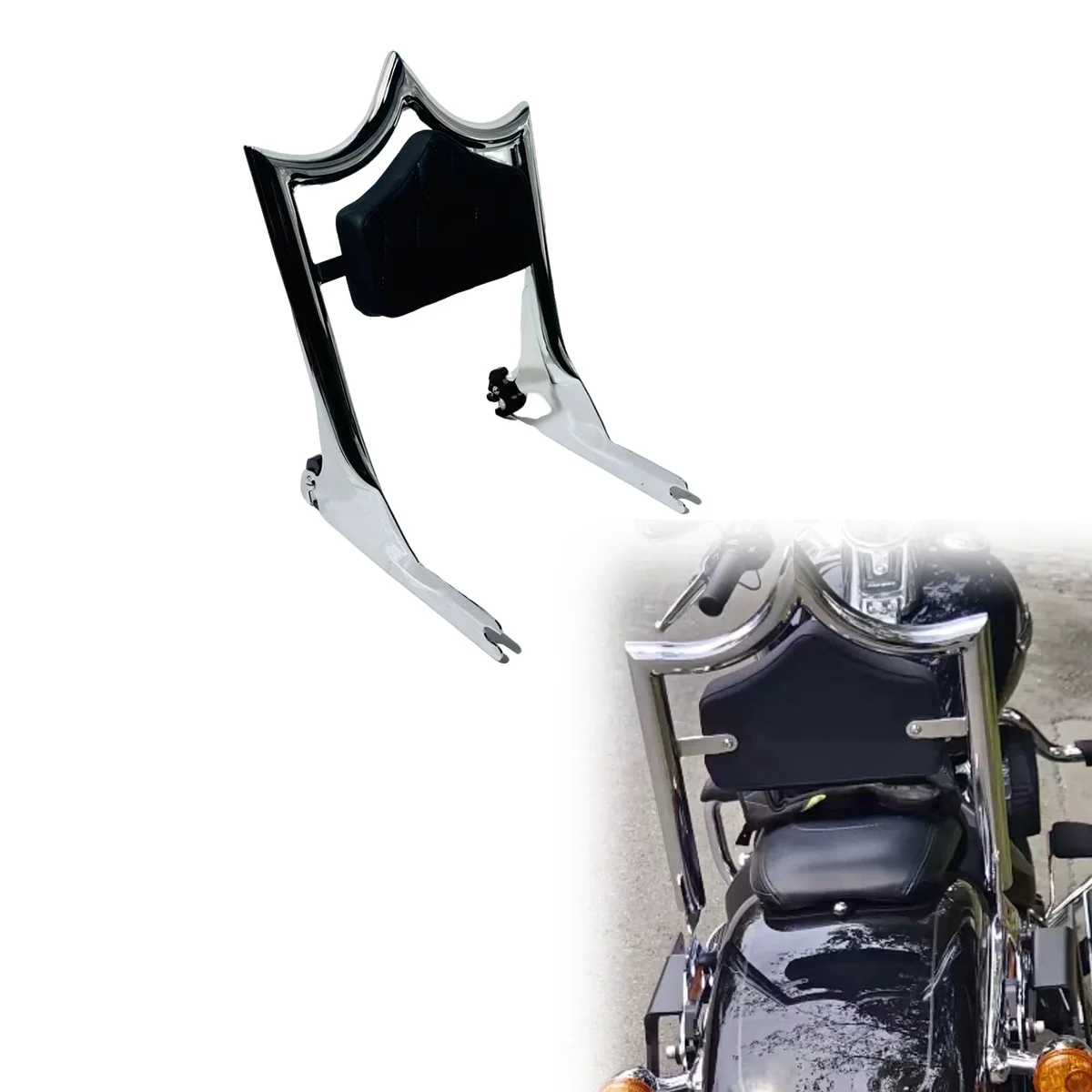 

Съемная спинка заднего пассажира для мотоцикла Harley Fat Boy Breakout Low Rider Street Bob Low Rider ST 2018-2025