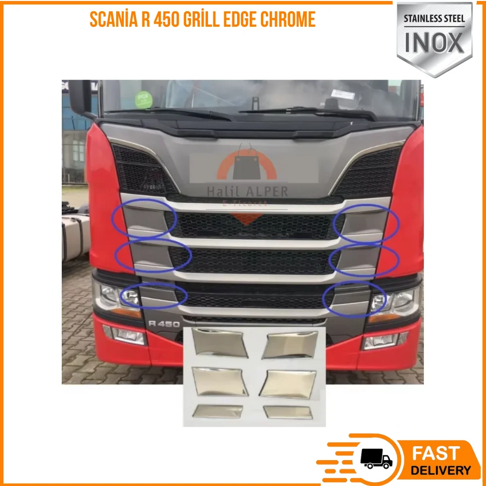 For Scania R 450 Grill Edge Chrome happy truck parts high quality satisfaction fast shipping