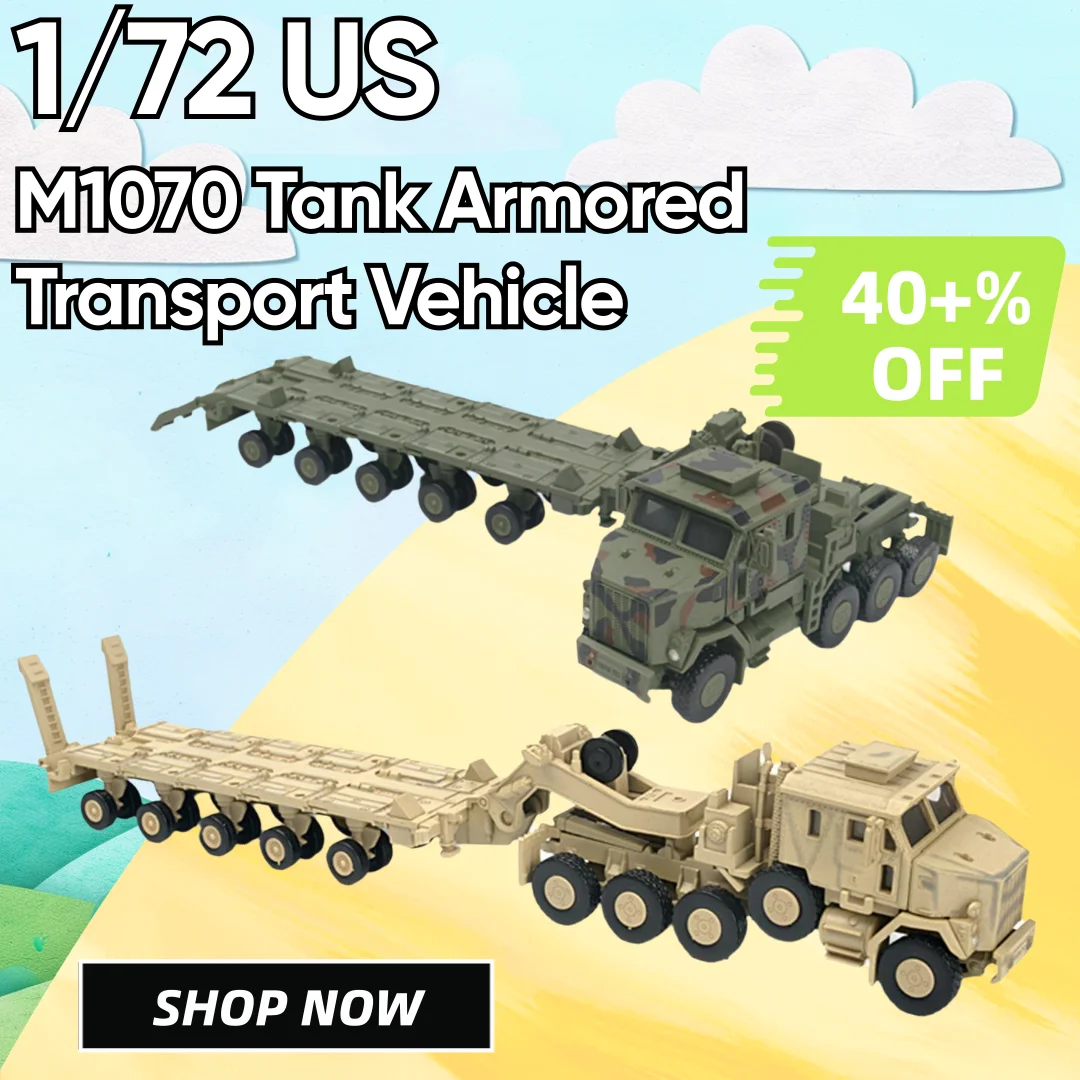 

1/72 Scale Tractor Trailer Model Reconnaissance Vehicles Vehicle Transport Toy for Keepsake Gift Collectibles Table Scene Kids