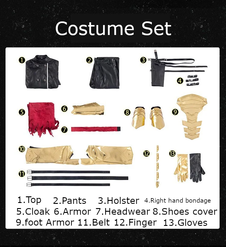 Vincent Valentine Cosplay Costume FF7 Red Cape Battle Suit Male Game Role Play Outfit