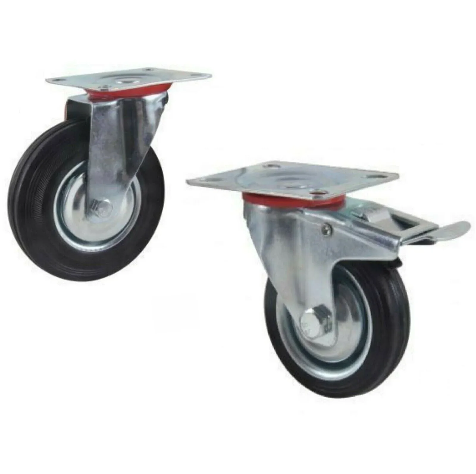 Rueda giratoria, rueda pivotantes, rueda sin/con freno industrial 100mm, 70 kg
