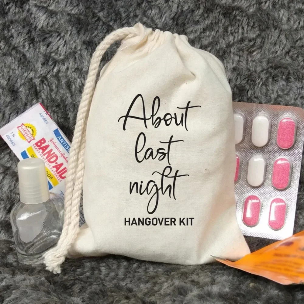 25About last night Hangover Kit Bags-Bachelorette Party Favors-Custom Recovery Kit-Hangover kit-Las Vegas Hangover Survival Kit