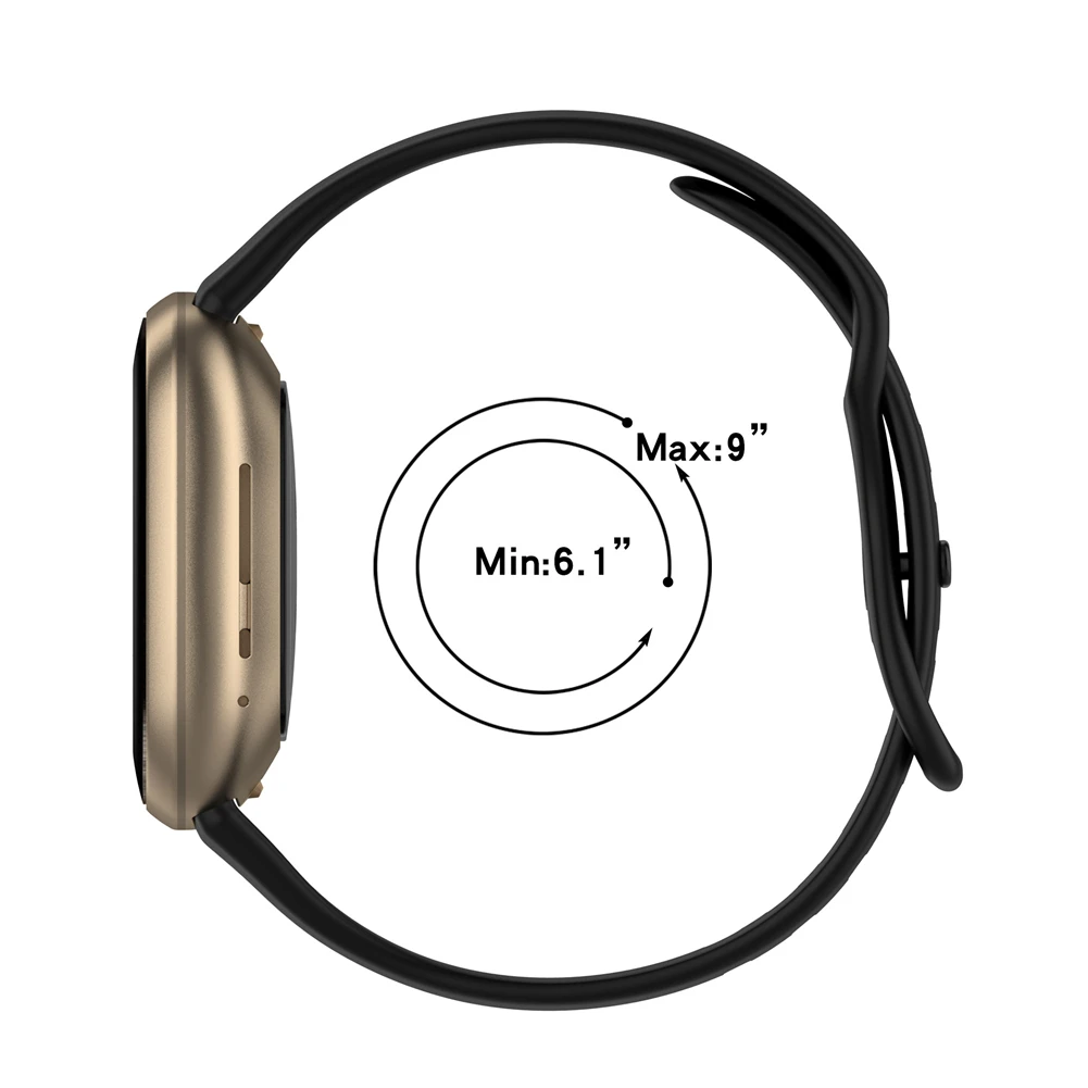 Fitbit Versa 3/Versa4/Cảm Giác Dây Đeo Silicone Dây BandBracelet Có Đai Điều Chỉnh Dây Đeo Tay Versa3 4 Đồng Hồ Thông Minh Accessorie