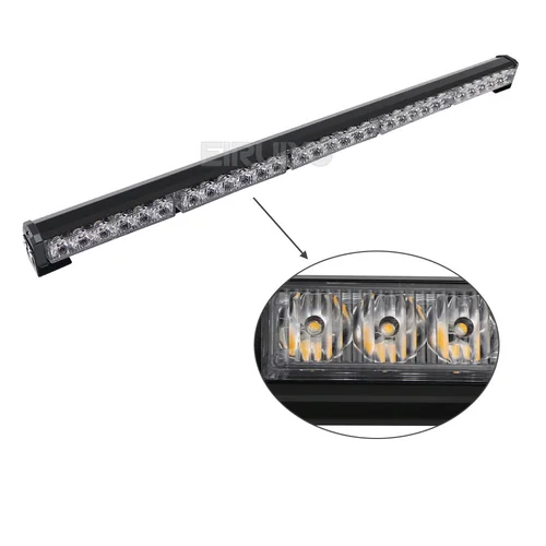 Imagen 2 del producto Barra de luz estroboscópica para vehículo, luz LED de advertencia de emergencia para policía, señal de tráfico de 47 y 58 pulgadas, lámpara Flash para coche, 26 modos