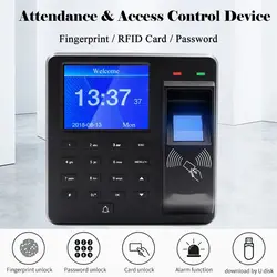 M10 Access Control& Attendance All-in-one Machine Human Fingerprint/Password/ID Card Swipe Alarm Function U Disk Upload Download