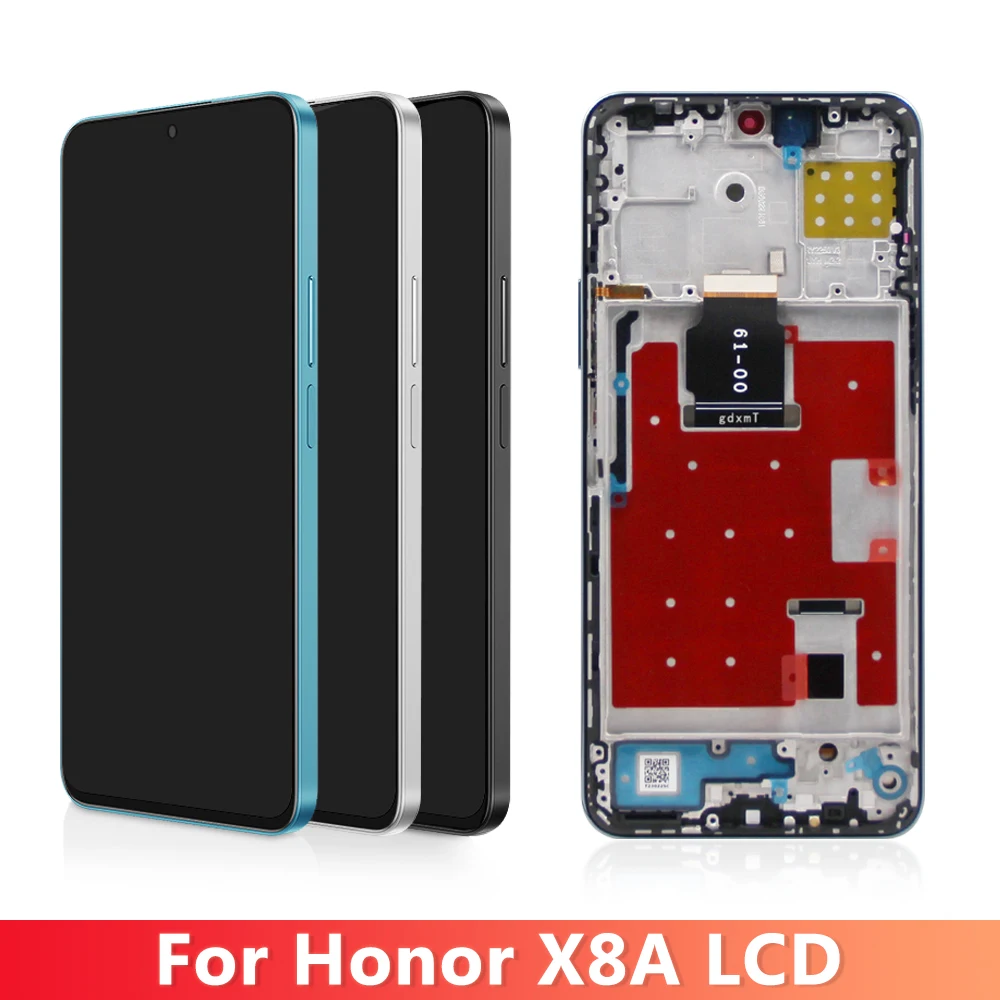 6.7 inch For Honor X8a LCD CRT-LX1 CRT-LX2 CRT-LX3 Display Touch Screen Digitizer Assembly for honor x8a Screen with Frame