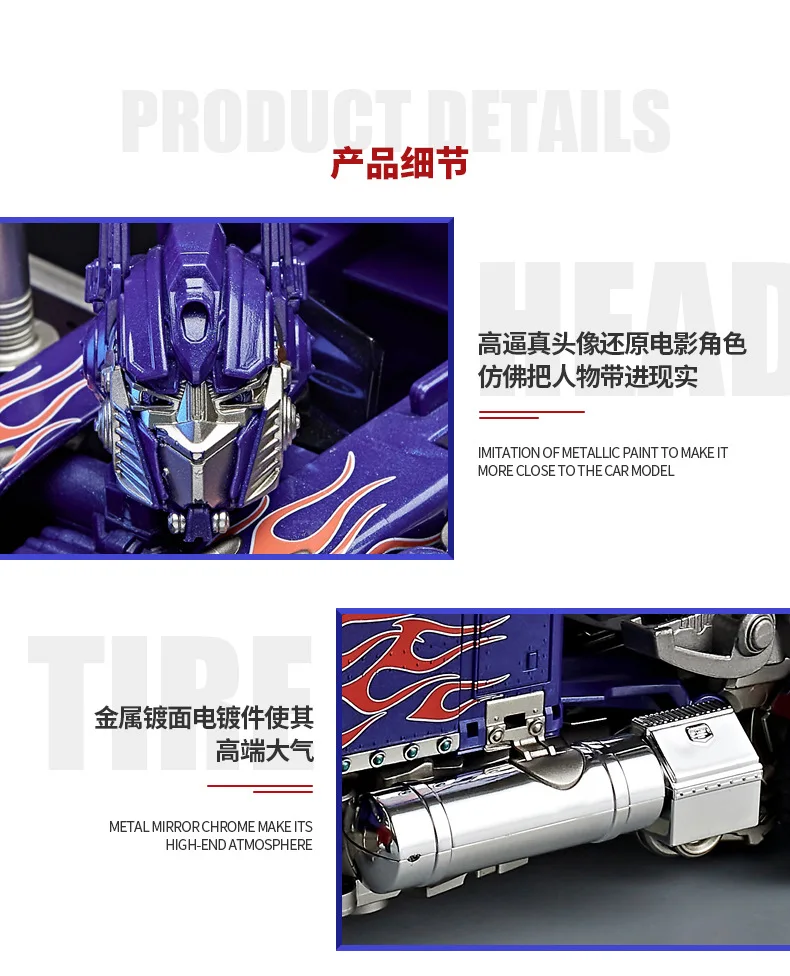 30CM Transformation Robot Toys Commander Optimus Alloy Robot Figuras Model Gift