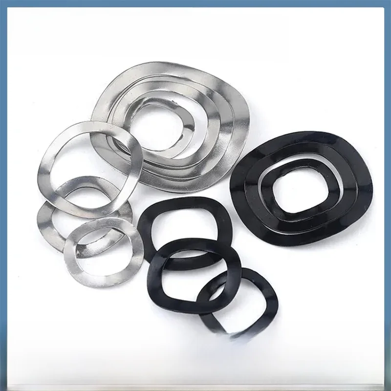 65 # Mangnese acier M3 M4 M5 M6 M8 M10 M12 M14 M16 M19 M21 M24 M27-M118 rondelle d'onde 3/5/6/7 Type d'écart d'onde joint rondelle à ressort