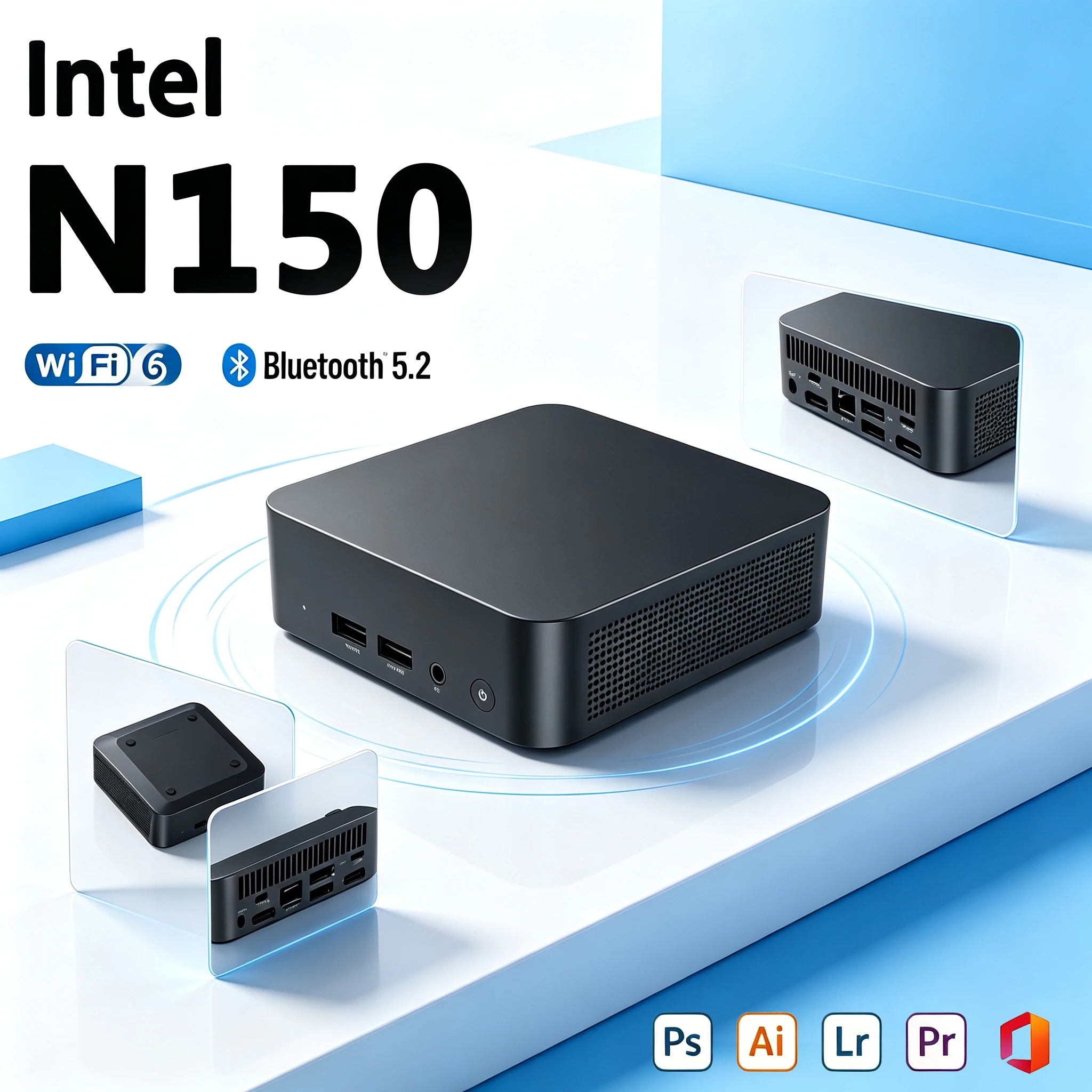 Mini Computer 2026 4K HD Intel N150 16GB DDR4 1/2TB SSD PC Windows 11 Grafica UHD PC Tascabile 4K HD Mini PC da Gaming Desktop