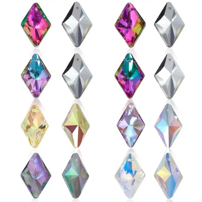 Crystal 6320 Rhombus Pendant Glass Austria Loose Beads Charms Rhinestones for DIY Earring Necklace Jewelry Accessories 12Pcs