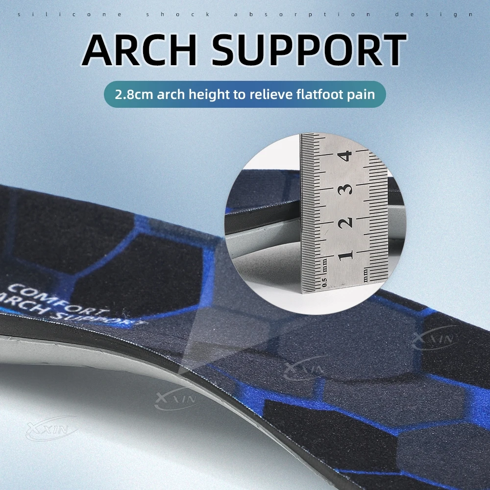 【Xxin】Arch Support Insoles Lightweight EVA Sports Shoe Insole Men Women Running Elastic Insoles size 35-45