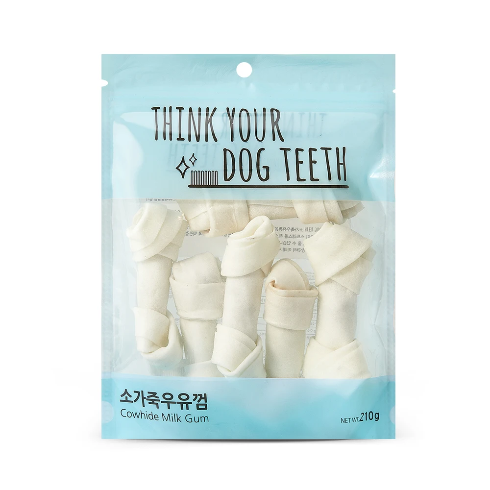 Think Toxin Leather milk gum grinding puppy dental gum long-eating puppy gum snack 6P Puppy snack, dog Snack, dingo gum