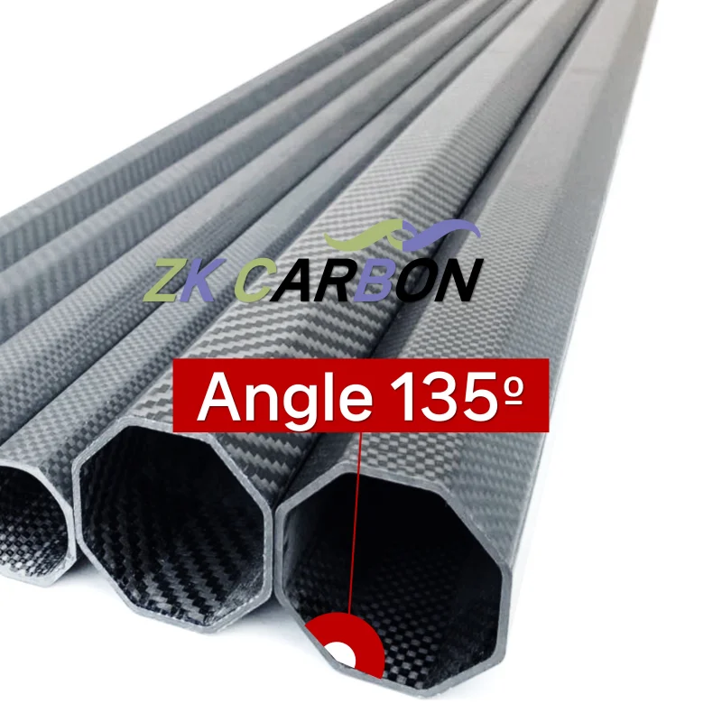 Carbon Fiber Octagonal Tube 1000mm for RC Helicopter Drone Parts 3K High Composite Hardness Material 20x30mm 50x46mm