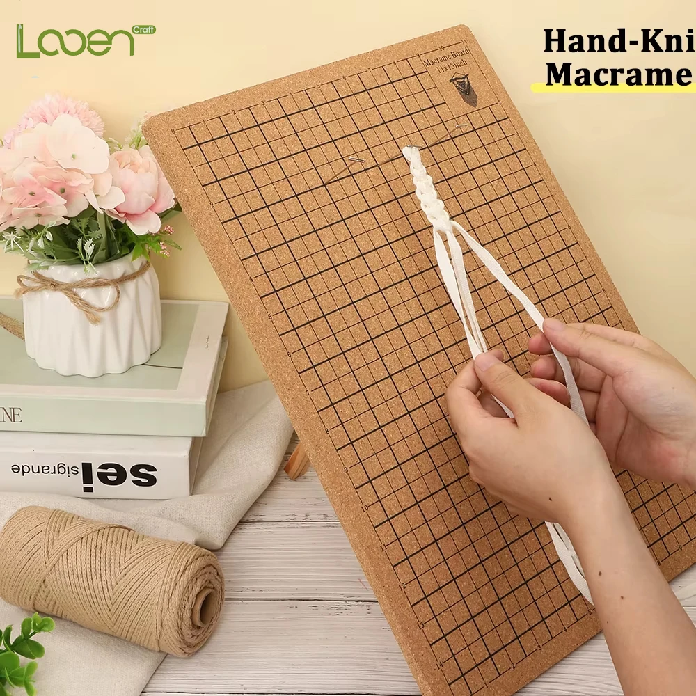 

1 piece of braided grid soft pad board, cork board, DIY wool and cotton rope weaving fixing tool, soft board