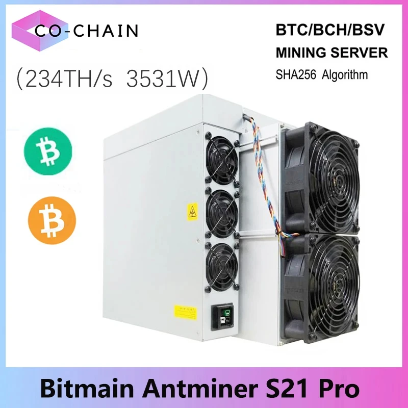 HOT SALES Antminer S21 Pro 234Th/s (BTC/BCH) Miner