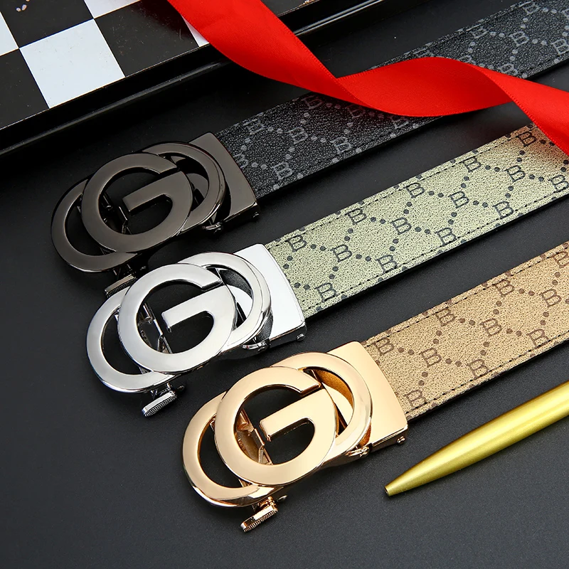 Hochwertiger Herren-Gürtel aus echtem Leder und Rindsleder, modischer, lässiger Luxusgürtel für Herren, Jeans-Gürtel, vielseitiges Design, Herrengürtel – Detail 4