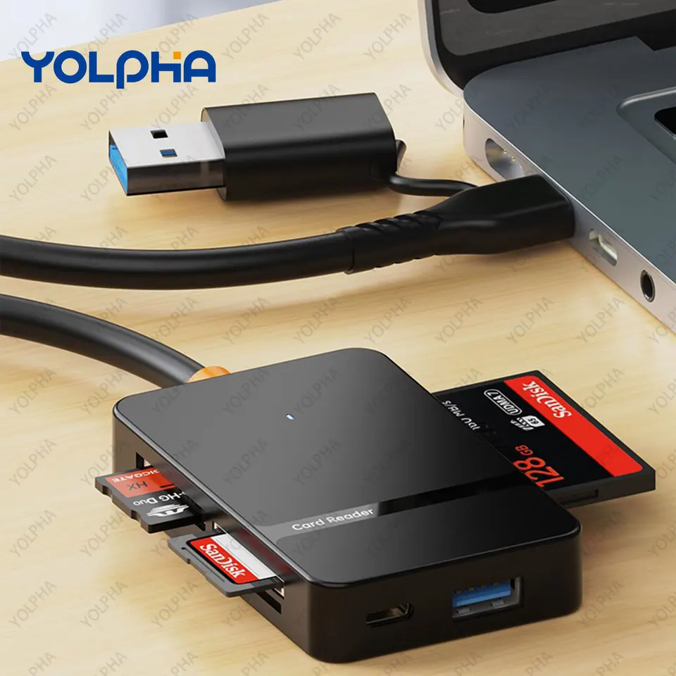 8in1 USB Type C Memory Card Reader Hub