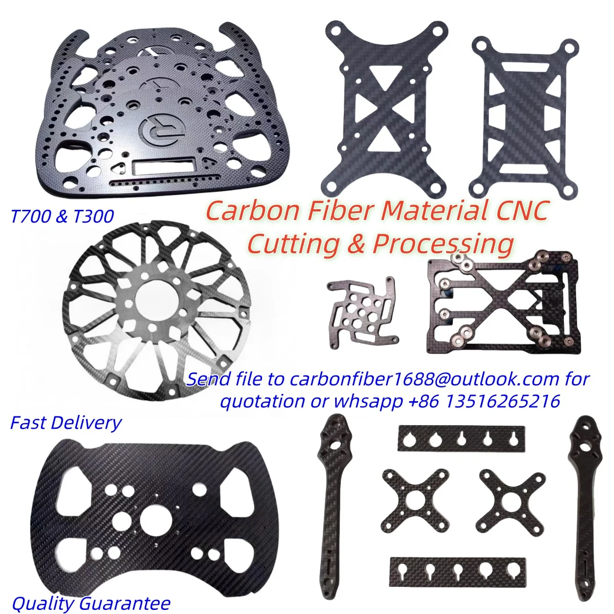 DAYO 탄소 섬유 시트 CNC 절단 탄소 플레이트 패널 가공 탄소 보드, FPV 프레임 드론 암 RC 부품용 CNC 가공