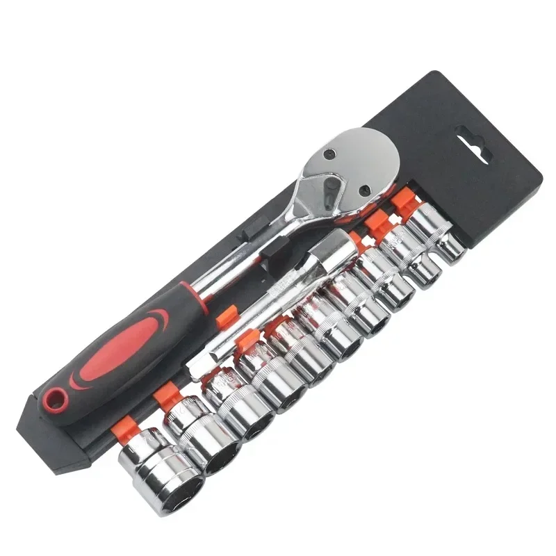 AliExpress OEING 12pcs 1/4 3/8 1/2 inch Socket Wrench Set Multi-function Drive Ratchet Wrench Spanner For Bicycle Motorcycle Car Repairing Tool