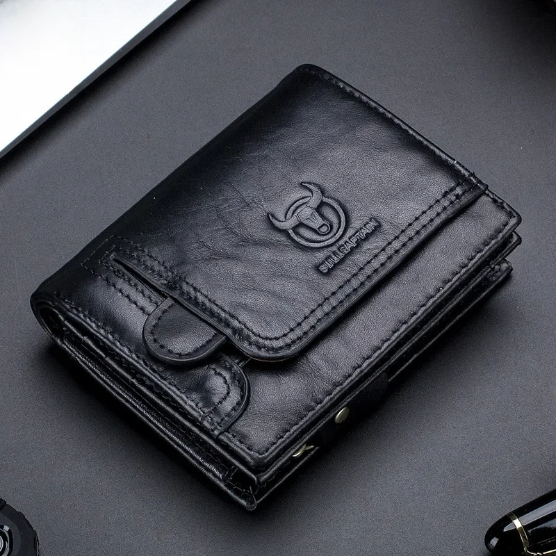 2023 Marke Echt leder Herren Brieftasche Rindsleder Designer männliche Geldbörse Vintage ID-Karten