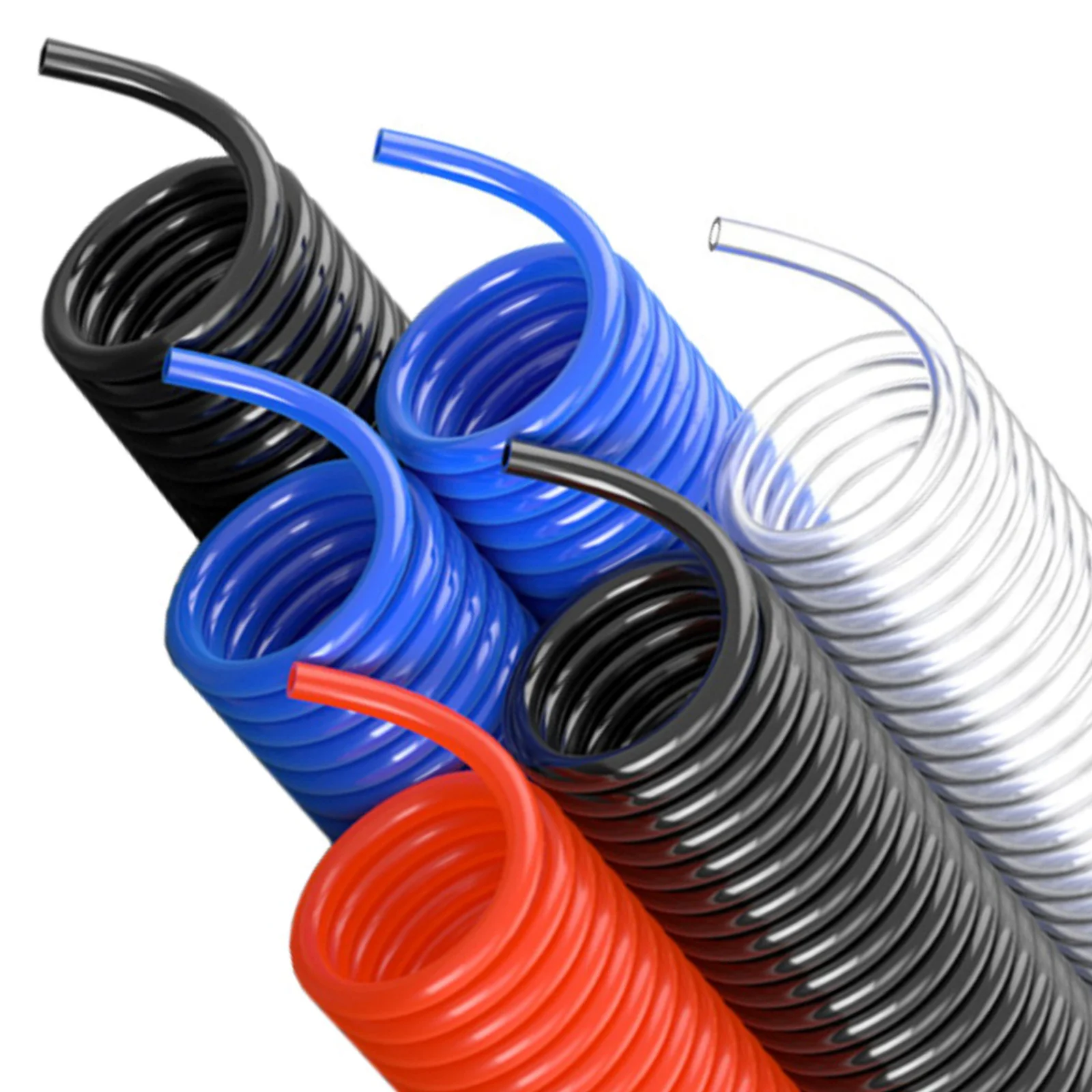 PU Air Compressor Hose Tube Spiral Pipe Pneumatic Polyurethane 3/6/9/12/15Meters 6*4mm 8*5 10*6.5 12*8mm Telescopic Spring Tool