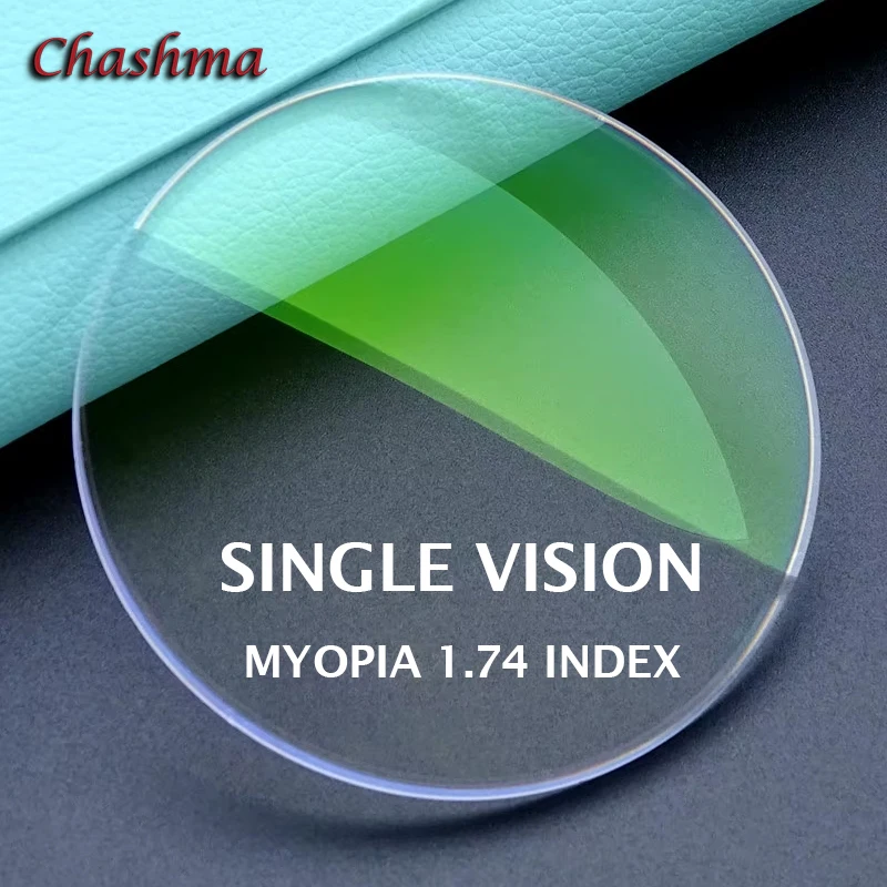Chashma Brand Prescription Lenses Thinnest 1.74 Index Aspherical Anti Reflective Coating Blue Light Block Eyewear Crystal