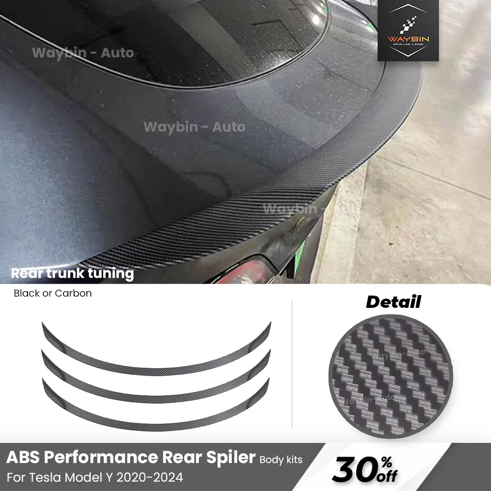 

For Tesla Model Y 2020-2024 Rear Spoiler ABS Performance Rear Trunk Wing Glossy Black Carbon Model Y Auto Body Kits Accesories