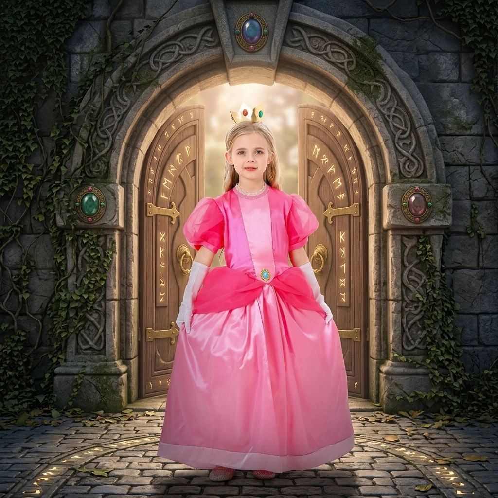Halloween Adult Sequin Princess Dress Sparkle Ball Gown Fairy Tale Cape Unisex Family Party Dress Up - view 4