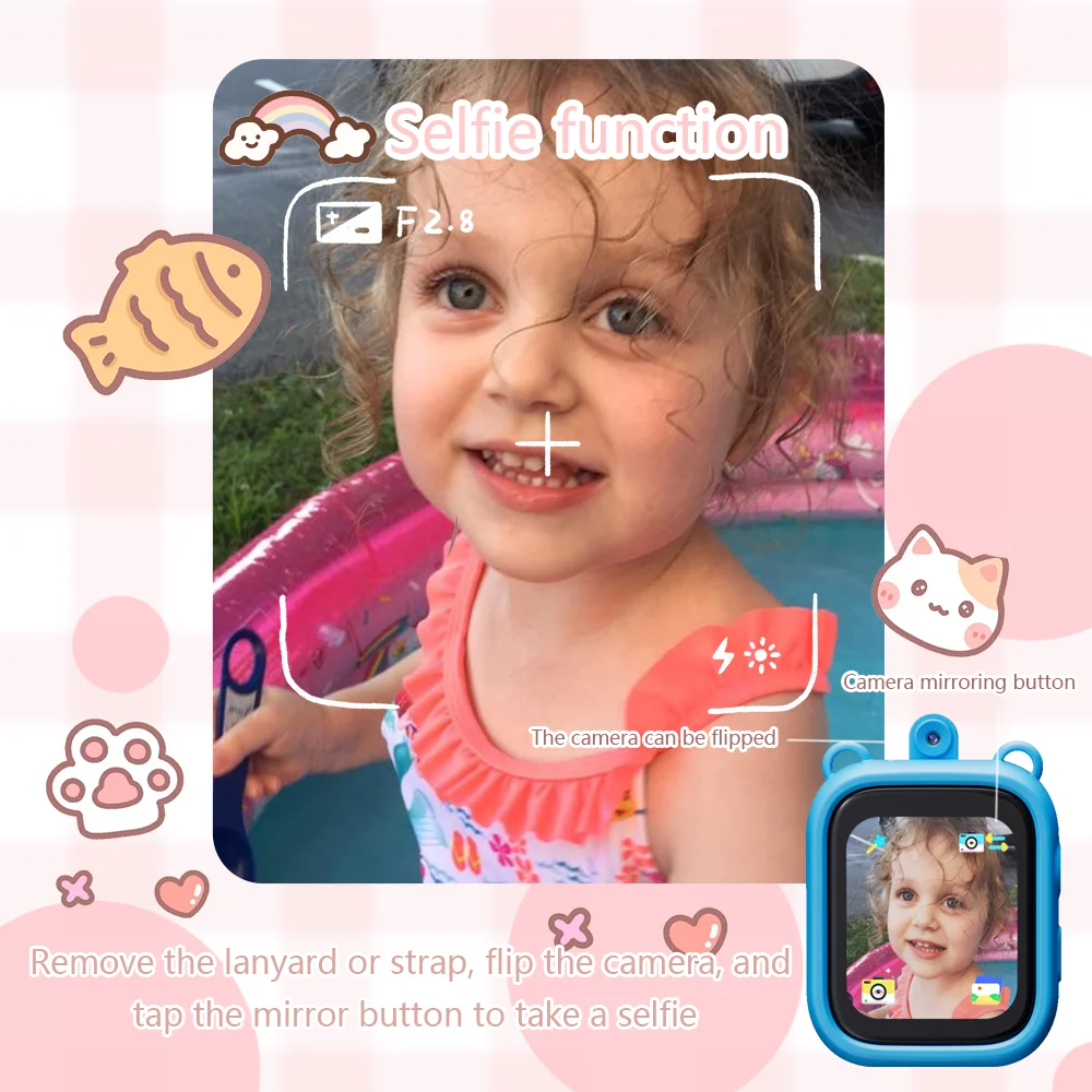 ساعة أطفال (بنات أولاد) بحزام وحبل قابل للإزالة، شحن USB، لا توجد تطبيقات مطلوبة، طلاب المراهقين من عمر 4 سنوات فما فوق #5