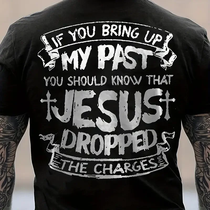 Vintage Men\'s T Shirt JESUS 3D Printed Christian T-Shirts Summer Short Sleeve Tops Casual Streetwear Oversized Tee Men Clothing