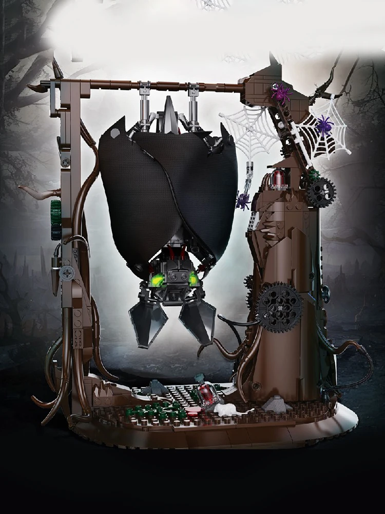 839 قطعة بيونيك الخفافيش المنقولة بناء مجموعة الإبداعية التقنية الجمعية الطوب هدية الكبار الاطفال عطلة اللبنات