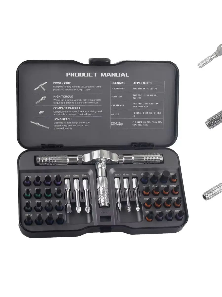 AliExpress NONE Ratchet Screwdriver Kit 40 in 1 Assembled Handle Multi-purpose Ratchet Wrench Screwdriver Magnetic Bits Tool Bicycle Repair Tool
