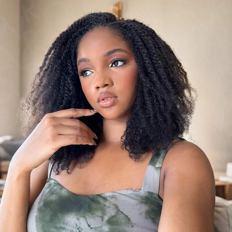 Best 100% Color Human Hair Braiding Hair  Kinky Bulk Human Bulk for Braiding Afro Kinky Bulk Human Hair Mini Twist Natural Look