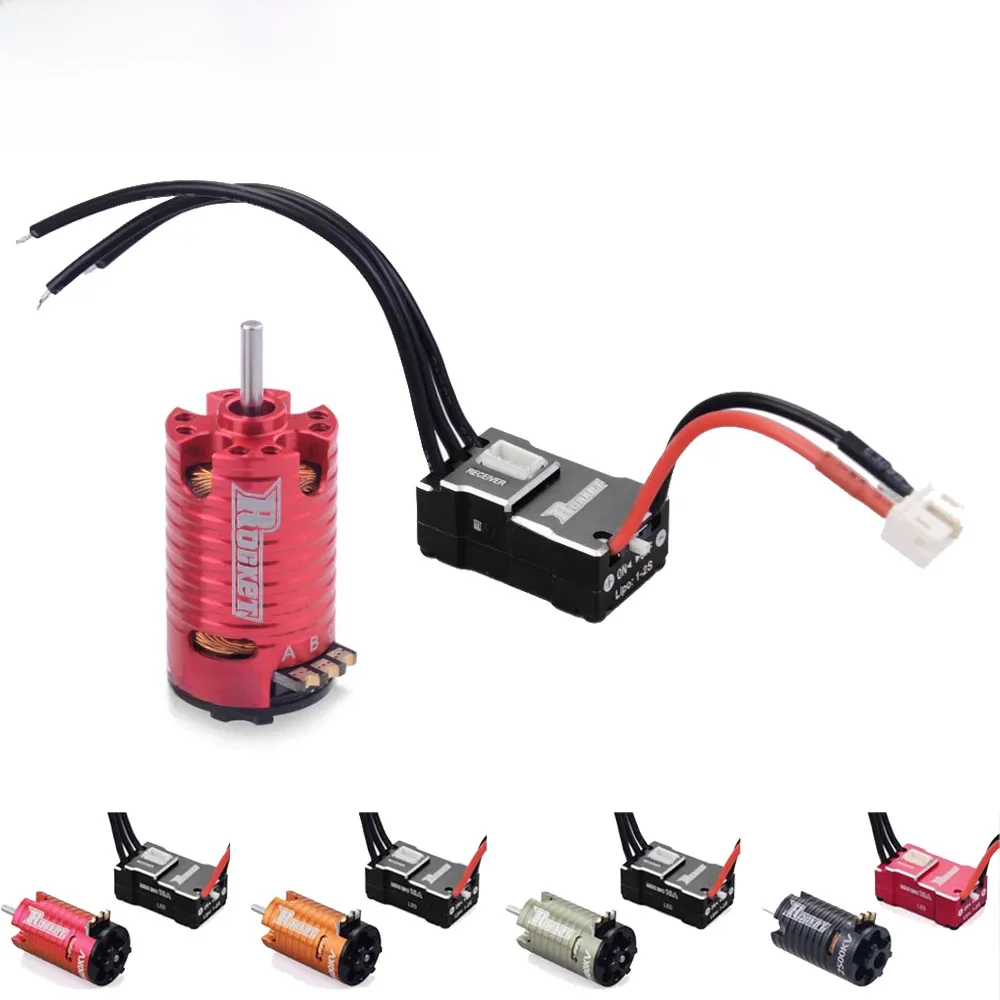 Rocket Mini1410 2500KV 3500KV 5500KV 7500KV 9500KV Borstelloze Motor 18A ESC voor Kyosho Mr03 Pro Atomic GLracing 1/28 1/32 RC Auto - afbeelding 2