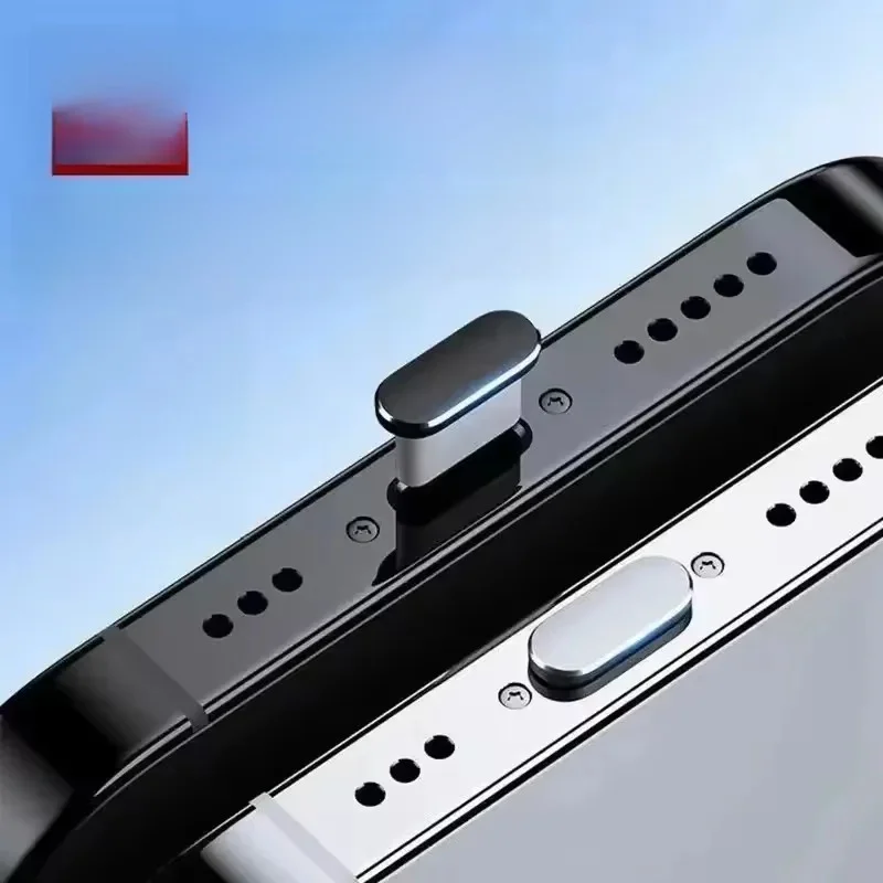 Bouchon anti-poussière en métal 16PM, 2 pièces, pour iPhone 16 15 Pro Max Plus, Port de Charge USB Type C, bouchon de Protection pour téléphone portable