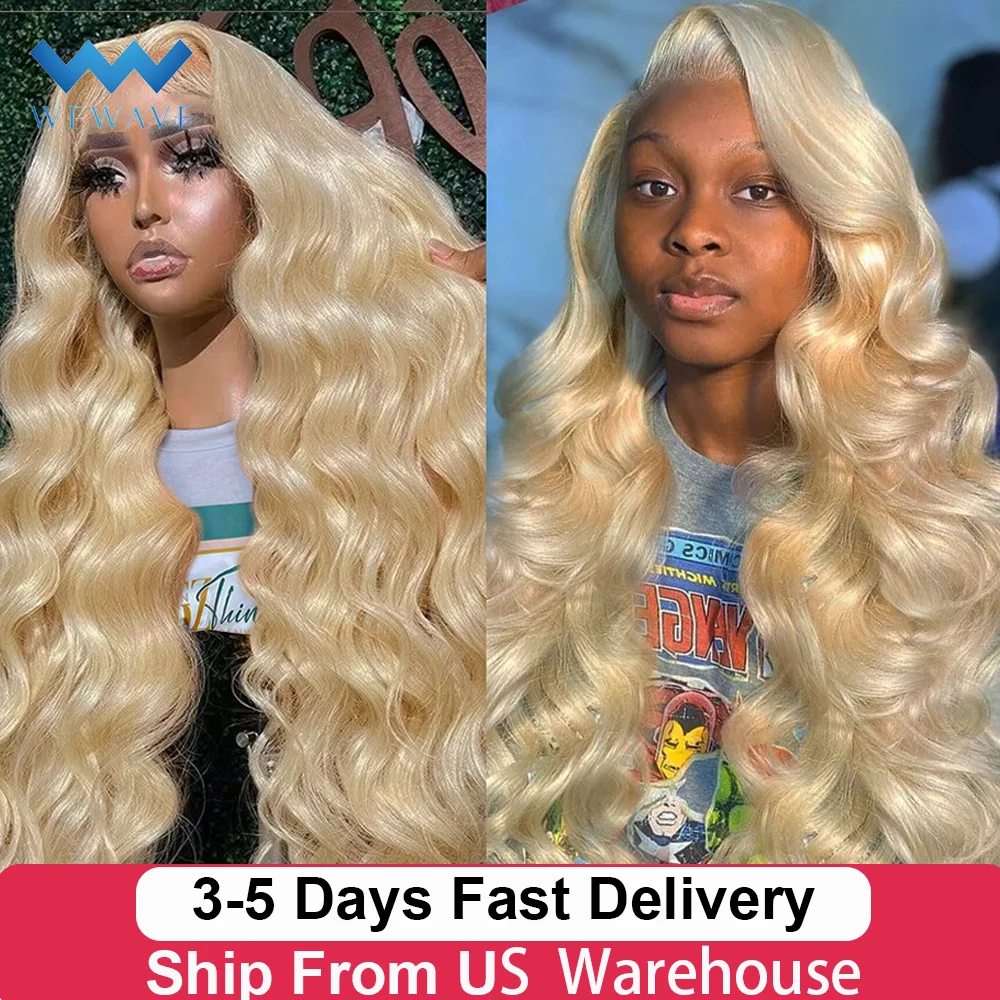 613 Blonde Lace Front Human Hair Wig 30 inch 13x4 13x6 Body Wave Hd Lace Frontal Wig Brazilian Human Hair Curly Glueless Wigs