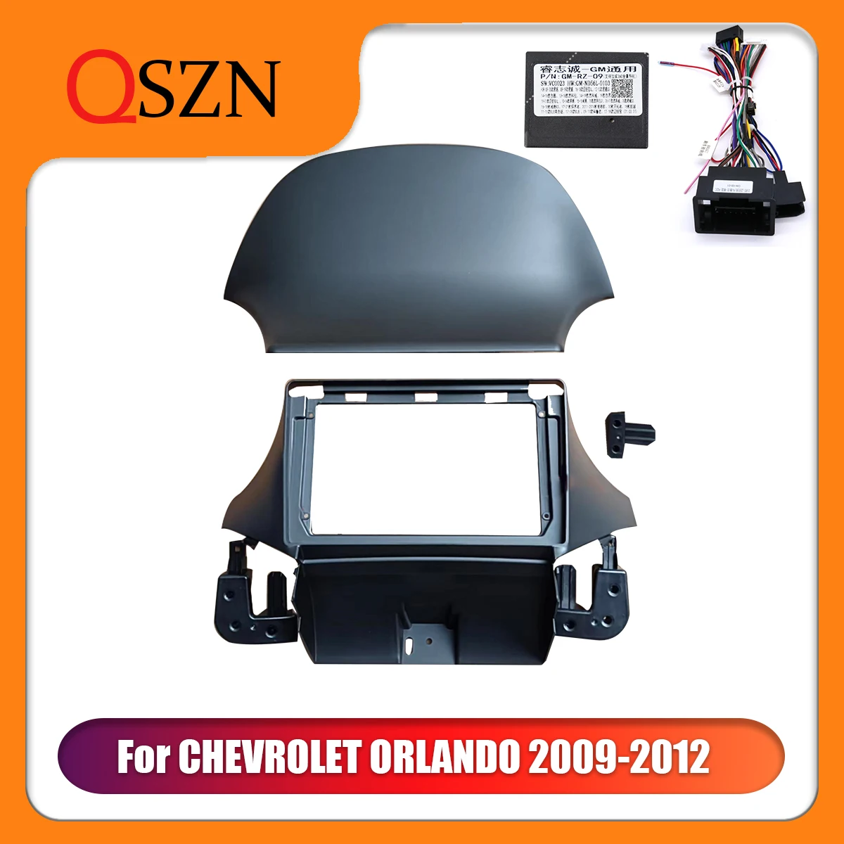 

QSZN 9-дюймовая автомобильная рамка, лицевая панель для CHEVROLET ORLANDO 2009 2010 2011 2012, панель, монтажная панель, комплект крепления на приборной панели, 2 Din Audio