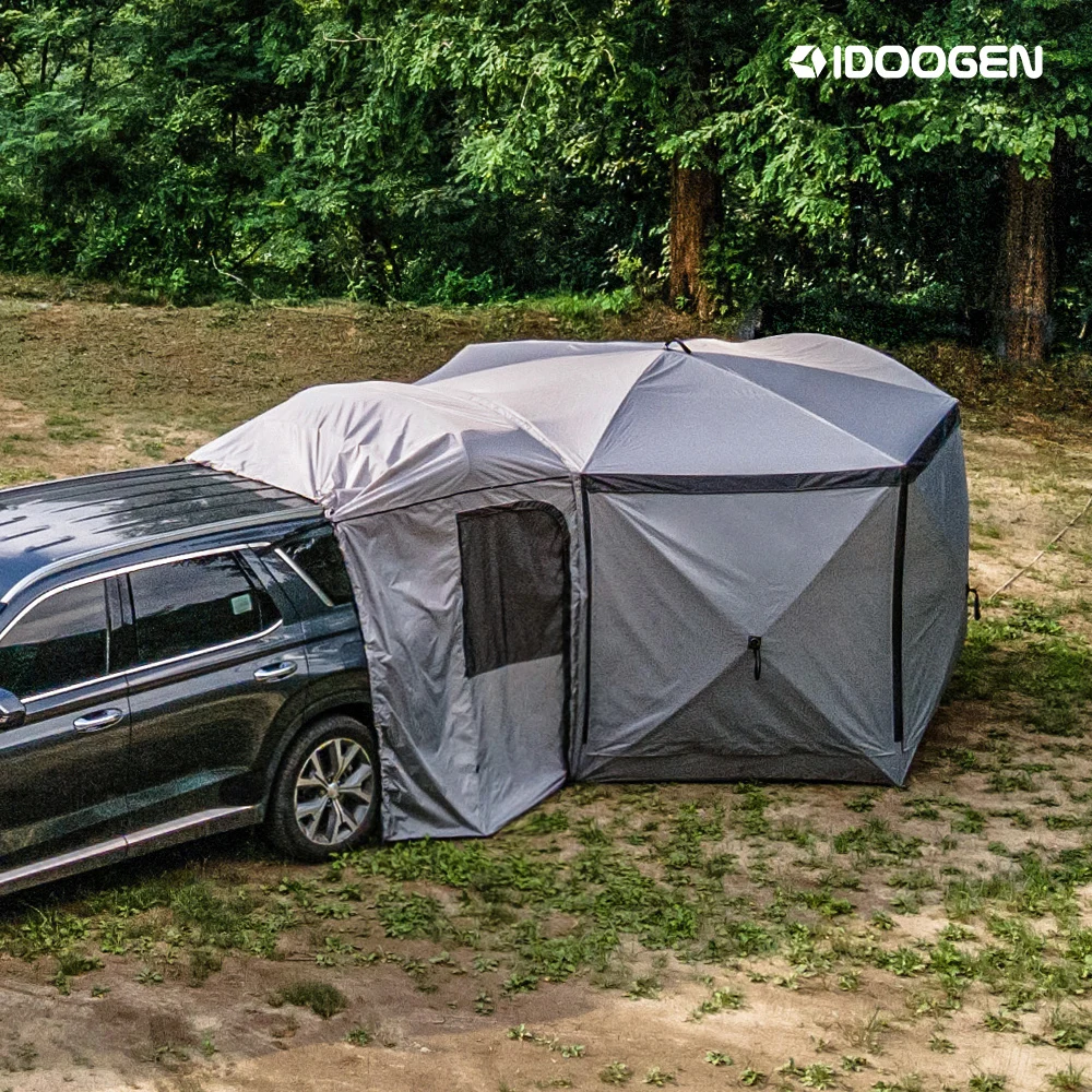 IDOOGEN المثمن سيارة التخييم خيمة لرسو السفن المأوى قبة قماش القنب قذيفة خيمة سيارة نوع الدعم الذاتي