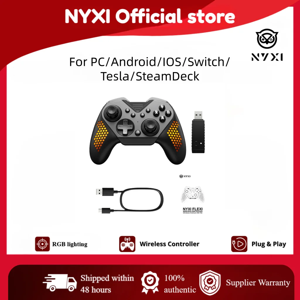 Manette de jeu sans fil modulaire flexible NYXI pour PC