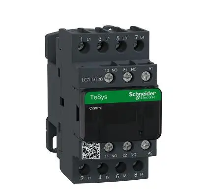 LC1DT20M7 LC1-DT20M7 Contactor, TeSys Deca, 4P(4 NO), AC-1, 0 to 440V, 20A, 220VAC 50/60Hz coil